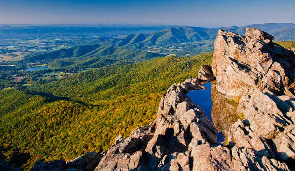 View of the Shenandoah Valley and the Blue Ridge Mountain