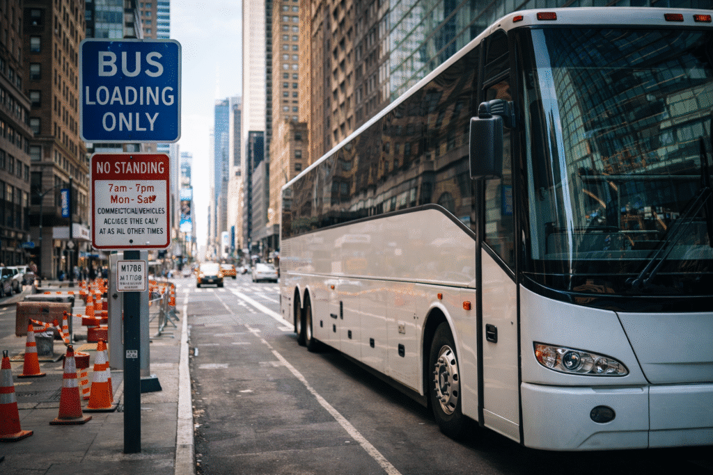 where can chacter buses park in nyc