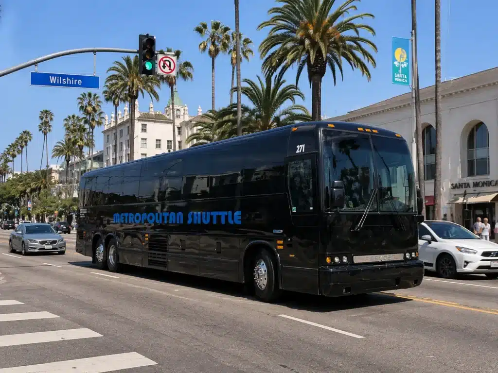 Branded bus Santa monica