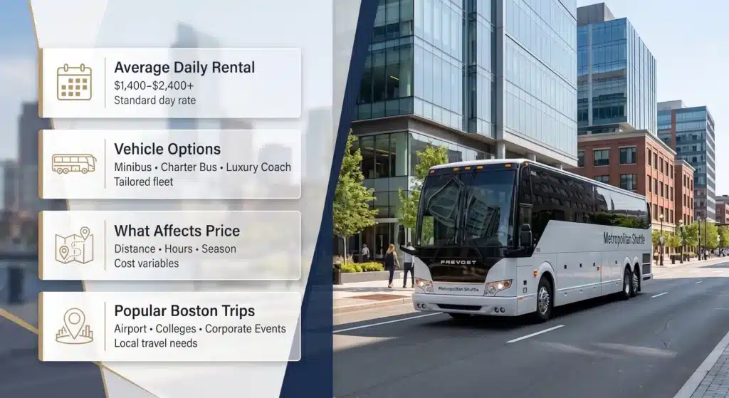 How much does it cost to rent a charter bus in Boston?