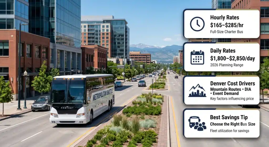 How much does it cost to rent a charter bus in Denver?