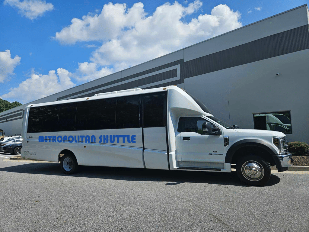 White Minibus Branded
