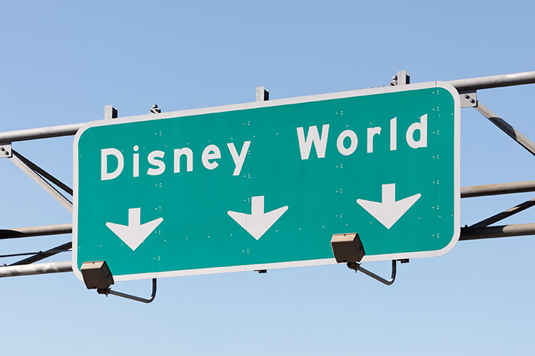 Disney World Road Sign