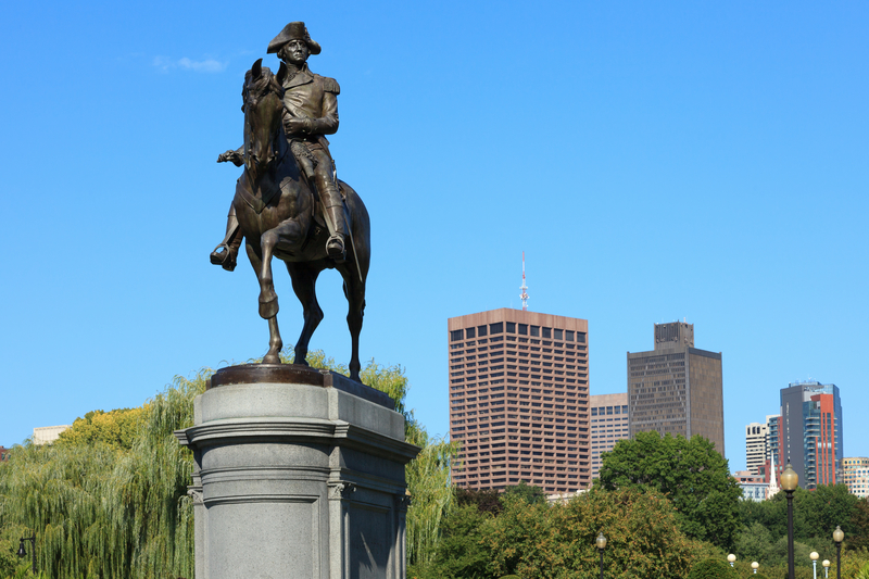 George Washington's monument in Boston
