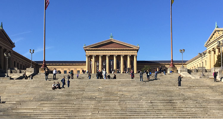 The "Rocky Steps" in Philadelphia